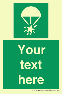 Custom sign safe condition Rocket parachute flare